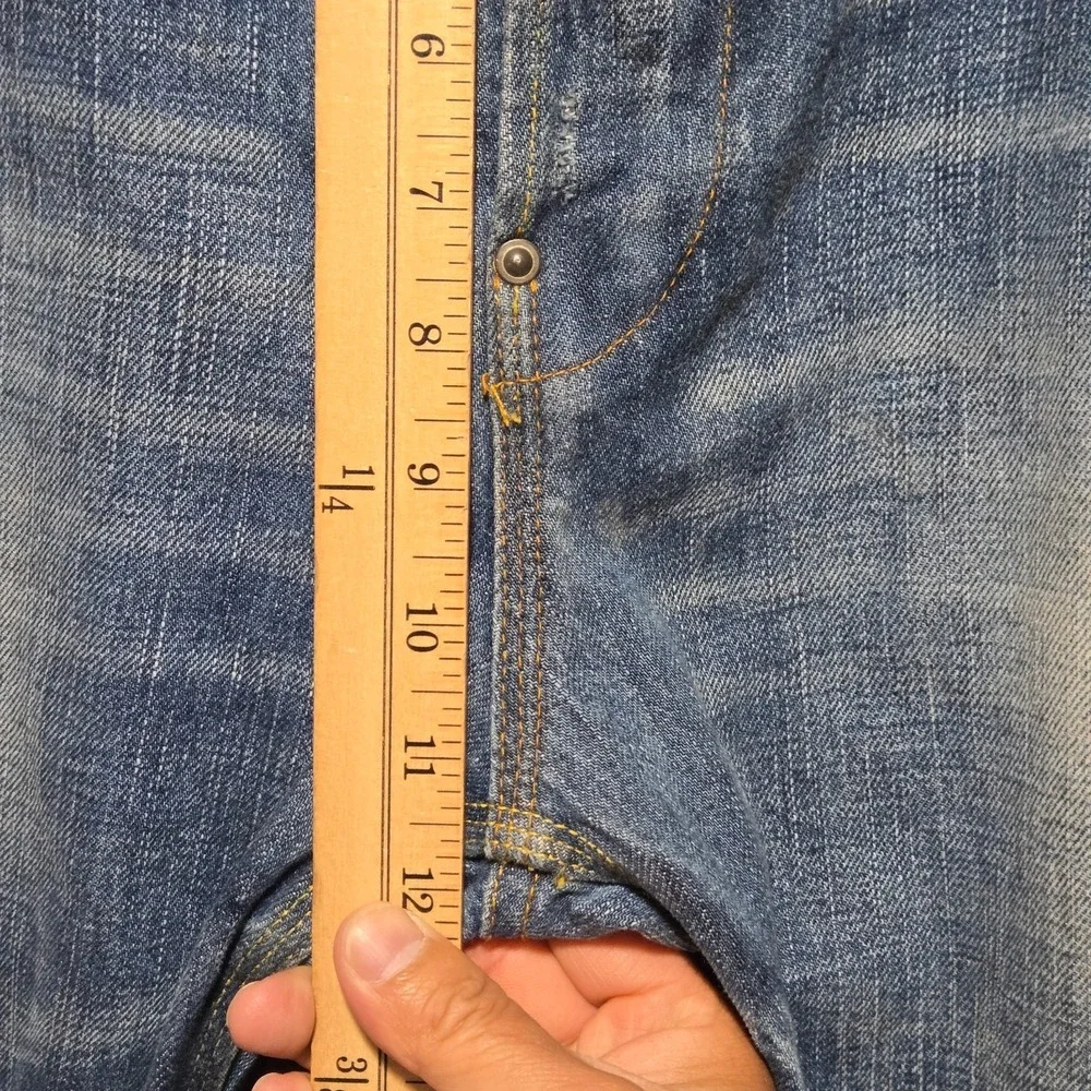 G Star Raw Jeans Mens 37 x 32 New Radar Tapered Faded Whiskered Denim Button Fly